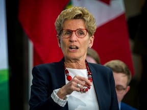 Premier Kathleen Wynne hosts a funding announcement and town hall at Algonquin College in Ottawa on April 18, 2017. (Chris Donovan/Postmedia Network)