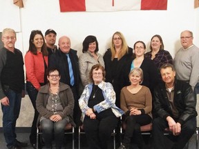 Some members of the Central Huron Canada 150 committee at their recent meeting on Wednesday, April 12. The group is a partnership of all kinds of different community groups including the Kinsmen, Kinettes, Raceway, REACH, municipality, firemen, Lions Club, legion, Optimists and ABATE. They are always looking for addition partners. (Justine Alkema/Clinton News Record)