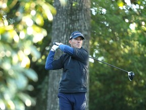 Mike Weir of Canada plays his shot from the second tee during the first round of the 2017 Masters Tournament at Augusta National Golf Club on April 6, 2017 in Augusta, Georgia. The Sarnia native was named Wednesday to Canada's Sports Hall of Fame.  (Photo by Andrew Redington/Getty Images)