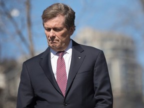 Mayor John Tory stressed that the city had originally intended to repair 134 community housing units on Firgrove Cres., but once the work began it became apparent it wouldn’t be good enough. (THE CANADIAN PRESS/PHOTO)