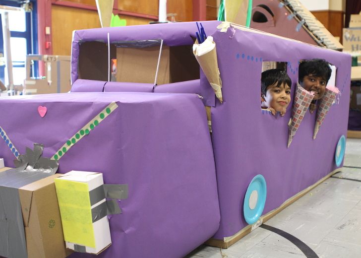 Students turn cardboard boxes into bustling metropolis Edmonton Sun