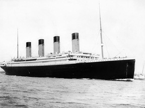 RMS Titanic departing Southampton on April 10, 1912. (Wikimedia Commons)