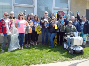Volunteers and workers with AIDS Service Chatham Kent helped clean up east Chatham for Earth Week last year. The clinic is hosting a barbecue April 27 to help promote free Naloxone kits, a community-building initiative to fight an increased risk of opiate-related death.