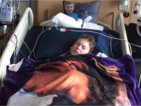 It has been one week since Jonathan Pitre was transfused with his mother’s stem cells at the University of Minnesota Masonic Children’s Hospital. TINA BOILEAU