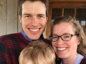Justin and Andrea Hilborn and their son Forrest. (Supplied photo)
