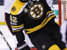 Boston Bruins centre David Backes. (CHARLES KRUPA/AP)