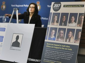 Susan Orlando, deputy director at Ontario's ministry of the Attorney General, at a press conference by York Regional Police to announce the details of Project Raphael on Friday April 21, 2017. (Veronica Henri/Toronto Sun)