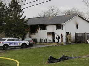 A fire broke out in the house at 1105 Old Montreal Road on Friday, April 21, 2017.