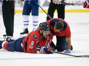 There was a scary moment for Capitals megastar Alex Ovechkin early in Game 5 on Friday, but he was OK and returned to the game. AP