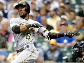 A post-suspension Starling Marte will hopefully be able to maintain his stolen base potential for fantasy owners when he returns in July. (Getty Images)