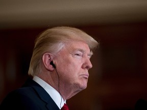 In this April 20, 2017 file photo, President Donald Trump listens in the East Room of the White House in Washington. (AP Photo/Andrew Harnik, File)