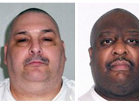 This combination of undated file photos provided by the Arkansas Department of Correction shows death-row inmates Jack Jones, left, and Marcel Williams. (Arkansas Department of Correction via AP, File)