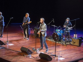 The TransCanada Highwaymen - from left, Steven Page, Moe Berg, Craig Northey and drummer Chris Murphy - perform in St. Catharines earlier this month. (Julie Jocsak/Postmedia Network)