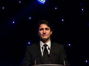 Prime Minister Justin Trudeau gives the keynote address at the 2017 Harry Jerome Awards in Mississauga, Ont., on Saturday, April 22, 2017. THE CANADIAN PRESS/Christopher Katsarov