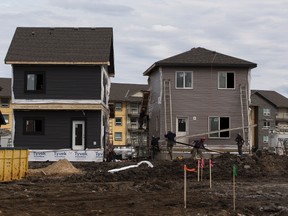 Homes are being rebuilt after a devastating wildfire destroyed homes in Stone Creek on Friday April 7, 2017 in Fort McMurray.