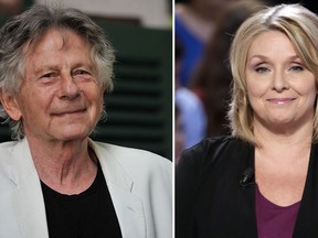 Roman Polanski and Samantha Gailey are seen in this combination shot. (GUILLAUME SOUVANT/KENZO TRIBOUILLARD/AFP/Getty Images)