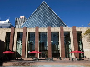 The exterior of City Hall, in Edmonton Alta. on Saturday Sept. 30, 2015.