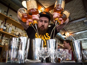 Casey Ryan, of Civil Liberties Bar on Bloor St., won the Ultimate Bartending competition.