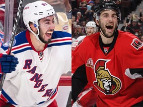 Mika Zibanejad and Derick Brassard (Canadian Press/Getty Images)