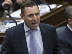 Tory leader Patrick Brown clashed with Finance Minister Charles Sousa in Question Period on Wednesday, April 26, 2017. (TORONTO SUN/FILES)