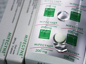 The abortion drug Mifepristone, also known as RU486, is pictured in an abortion clinic February 17, 2006 in Auckland, New Zealand.