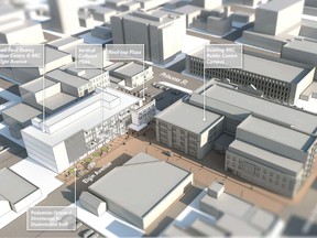 Red River College announced expansion plans in the heart of its downtown campus. The $95.4-million project includes a four-storey, 100,000 sq. ft., facility, along the so-called Innovation Alley that figures to entertain 1,200 new students in the area of innovation, start-ups and entrepreneurship.
Handout