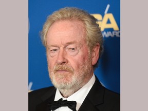 In this Feb. 4, 2017 file photo, Ridley Scott, recipient of the Lifetime Achievement in Feature Film Direction Award, poses at the 69th Annual Directors Guild of America Awards in Beverly Hills, Calif. Almost 40 years after “Alien” shocked audiences, Ridley Scott is returning to the well that made him a star director with a new terrifying installment, “Alien: Covenant.” (Photo by Chris Pizzello/Invision/AP, File)