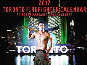 Stuart Bryan, 30, who was injured in a collision in north-end Toronto on Wednesday night, has died. He graced the cover of the 2017 Toronto firefighters' calendar. (INSTAGRAM/PHOTO)