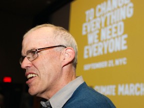 Environmentalist Bill McKibben talks with audience members prior to his speech at Concordia University in Montreal Wednesday September 03, 2014. McKibben was in town to talk about the Peoples Climate March and Mobilization in New York later this month. (John Mahoney / THE GAZETTE)