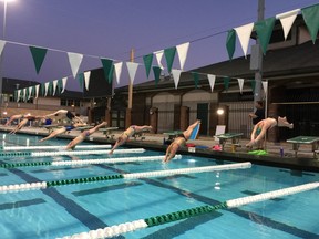 Photo supplied by Parkland Pirates Swim Club
Eight students from the Parkland Pirates Swim Club were in San Diego this month for an outdoor training camp at the Brian Bent Memorial Aquatic Complex.