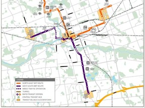 The BRT routes recommended by staff (supplied)