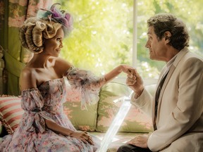 Kristin Cheonweth (as Easter) and Ian McShane (as Mr. Wednesday) in a scene from “American Gods”. (Supplied Photo)