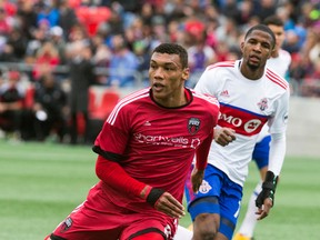 Ottawa’s Steevan Dos Santos chases the ball during a recent game.  Ashley Fraser/Postmedia Network