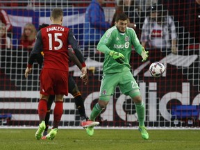 Toronto FC goalkeeper Alex Bono has played well since replacing injured starter Clint Irwin. Bono notched a clean sheet Friday. Jack Boland/Postmedia