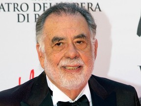 In this May 22, 2016 file photo, director Francis Ford Coppola poses for photographers as he arrives for the premiere of Verdi's "La Traviata'' at the Rome Opera House, in Rome.  (AP Photo/Andrew Medichini, File)