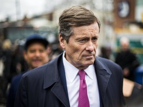 Toronto Mayor John Tory says Toronto MPPs represent constituents living in social housing, “so we need them to keep fighting." (TORONTO SUN/FILES)