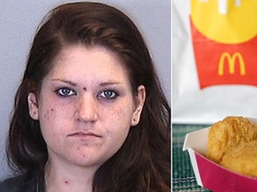 Alex Direeno, 22, was arrested after allegedly offering oral sex to an undercover cop in exchange for money and fast food. (Manatee County Sheriff's Office/AP Photo)