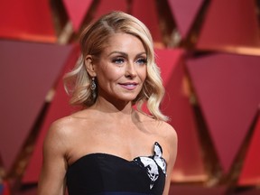 In this Feb. 26, 2017, file photo, Kelly Ripa arrives at the Oscars at the Dolby Theatre in Los Angeles. Ripa is set to announce a new co-host for her morning chat show on May 1, 2017. (Photo by Richard Shotwell/Invision/AP, File)