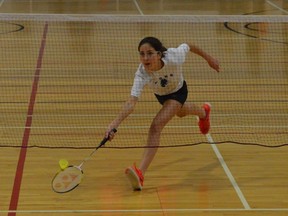 Avree Paulen won bronze at the WOSSAA junior badminton championships in London. SUBMITTED