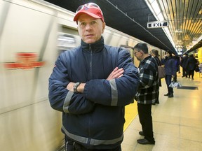 John Paul Attard, a TTC customer service representative on Monday May 1, 2017. Attard helped rescue a man on the tracks at Dundas station in Toronto on Wednesday April 26, 2017. (Veronica Henri/Toronto Sun)