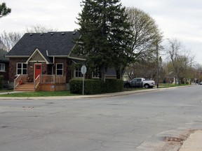 While Don and Trina Voteary are excited for more green space, people turning around in their driveway is a concern of theirs if council votes to close a portion of Napier Street. (Steph Crosier/The Whig-Standard)