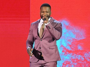 Rapper 50 Cent speaks onstage during the 2017 BET Upfront NY at PlayStation Theater on April 27, 2017 in New York City. (Slaven Vlasic/Getty Images for BET)