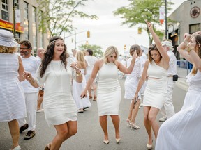 Following dinner, spontaneous dancing broke out at the 2016 Simply White Dinner in Sarnia. This year's dinner takes place on Thursday, July 13. 
Handout/Sarnia This Week