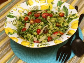 Cold Asparagus Pesto Pasta Salad. (MIKE HENSEN, The London Free Press)