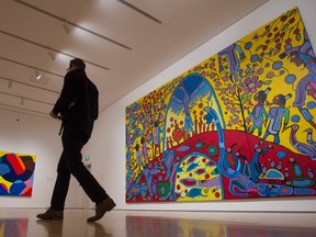 Local artist Amanda PL, 29, has had her first solo show cancelled at a Leslieville gallery after critics slammed her for daring to paint in the style made famous by the late Anishinabe artist Norval Morrisseau when she was a white woman with no aboriginal roots. (THE CANADIAN PRESS/PHOTO)