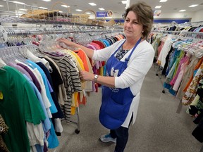 Carol Keep, an employee of Mission Services London at the Mission Store on Tuesday. (MORRIS LAMONT, The London Free Press)