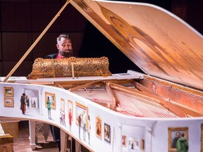 Painter - pianist Paul Wyse, who lives in Osgoode, with the one-of-a-kind Steinway piano that he was commissioned to create. It is priced at $ 2.5 million US.