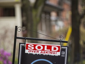 A sold housing sign in Toronto on April 25,2017. (Ernest Doroszuk/Toronto Sun)
