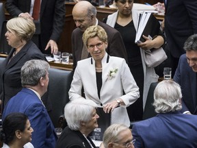 Premier Kathleen Wynne during the reading of the budget at Queen's Park on April 27, 2017. (Craig Robertson/Toronto Sun)
