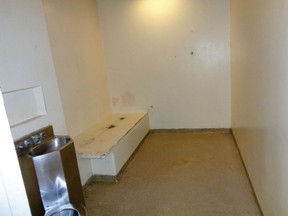 An image of a segregation cell at London?s embattled Elgin-Middlesex Detention Centre, from Howard Sapers? report to the province.